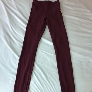 Garage Maroon High Waisted Leggings